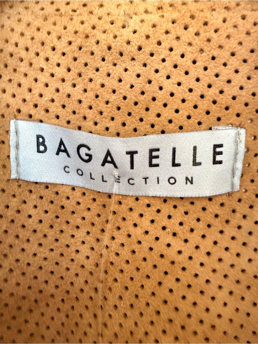 Bagatelle Collection Women's Tan 100% Genuine Leather Utility Jacket NWT L - Picture 3 of 6